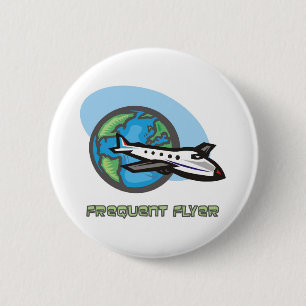 Traveller: Frequent flyer passenger airplane Button