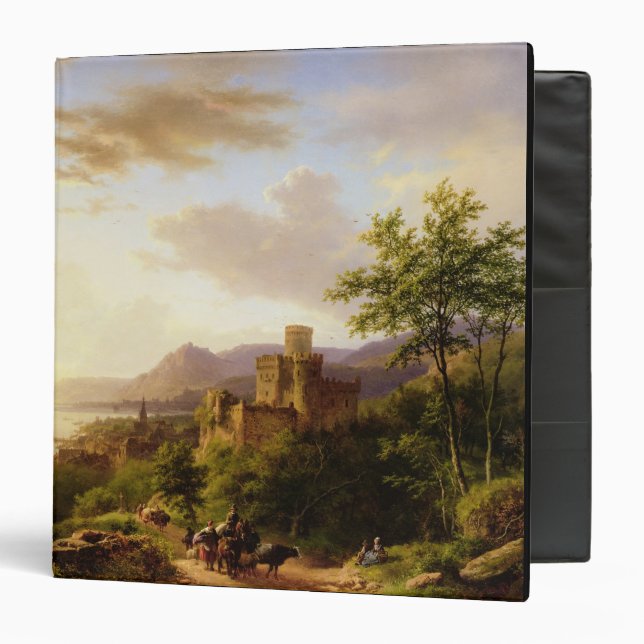 Travellers on a Path in an extensive Rhineland Lan Binder (Front/Inside)