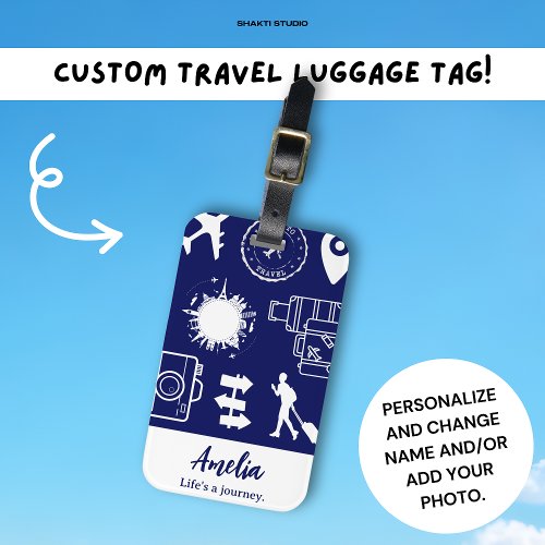 Travellers Travel Quote Good Trip Custom Gift Luggage Tag