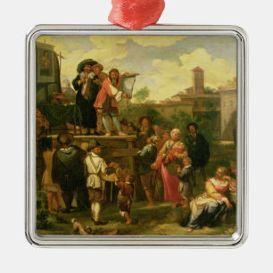 Travelling Actors Metal Ornament
