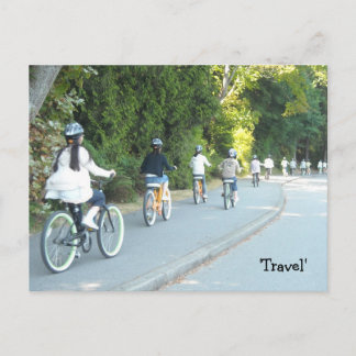 Travelling Bicycles Postcard