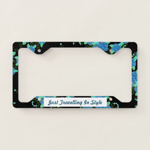 Travelling In Style Floral License Plate Cover