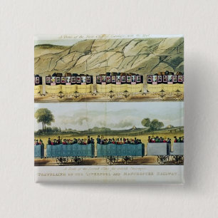 Travelling on the Liverpool and Manchester Pinback Button