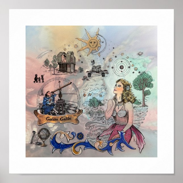 Travelling through Time in Astronomy Poster (Front)