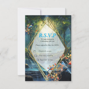 Travelling Waterfall Destination of Our World RSVP Card