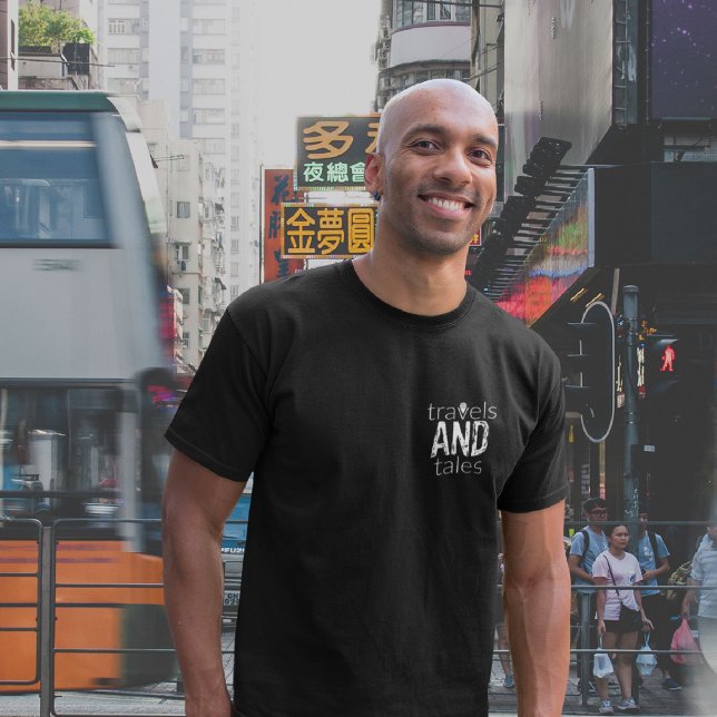 Travels and Tales [White Logo] Men's T-Shirt (Creator Uploaded)
