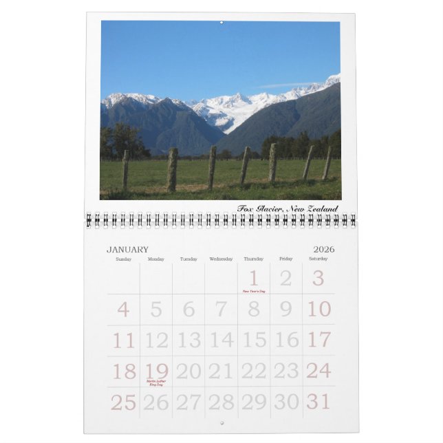 Travels Calendar (Jan 2026)