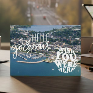 Traverse City Aerial Bayfront Keepsake Postcard