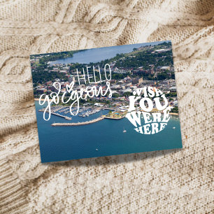 Traverse City Aerial Bayfront Keepsake Postcard