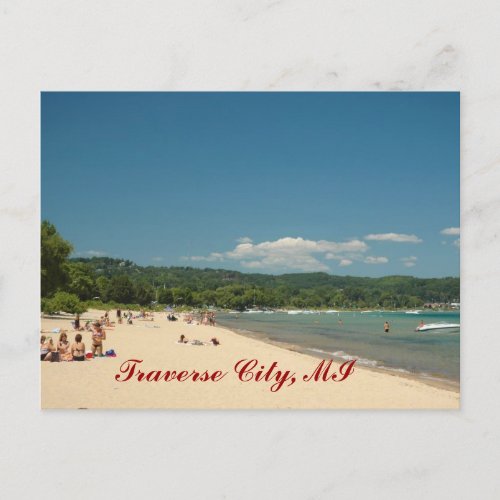 Traverse City Beach Postcard
