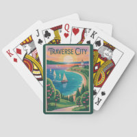Traverse City Lake Michigan Illustration Travel