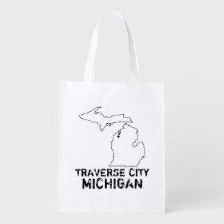Traverse City Michigan Grocery Bag