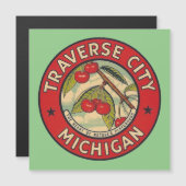 Traverse City, Michigan - Magnetic Card (Front/Back)