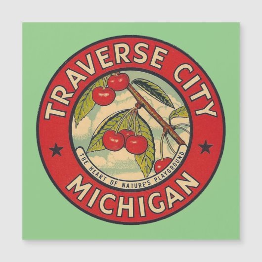 Traverse City, Michigan - Magnetic Card (Front)