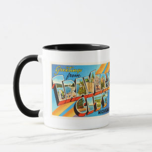 Traverse City Michigan MI Vintage Travel Souvenir Mug