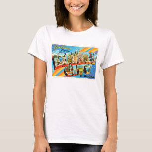 Traverse City Michigan MI Vintage Travel Souvenir T-Shirt