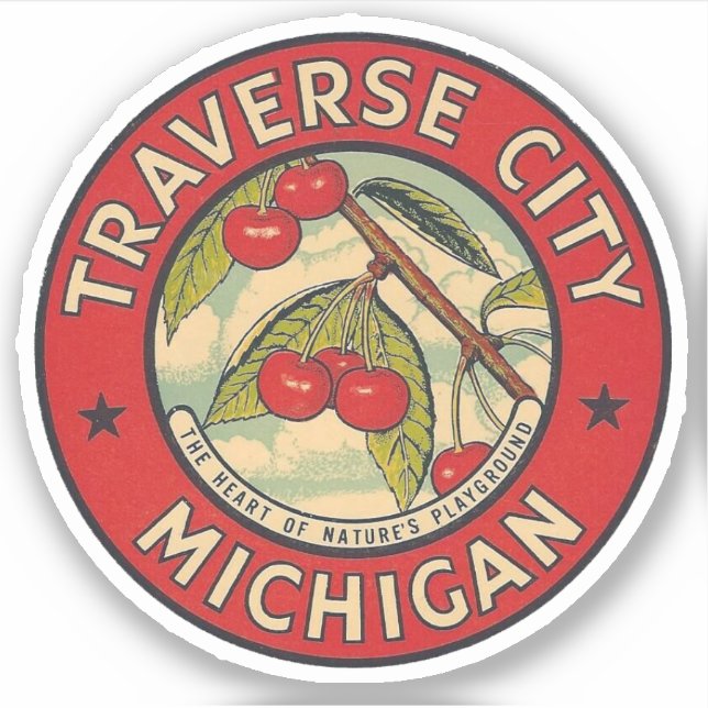Traverse City, Michigan - Sticker (Front)