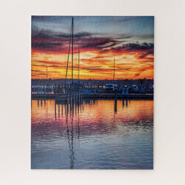 Traverse City Sunrise Jigsaw Puzzle (Vertical)