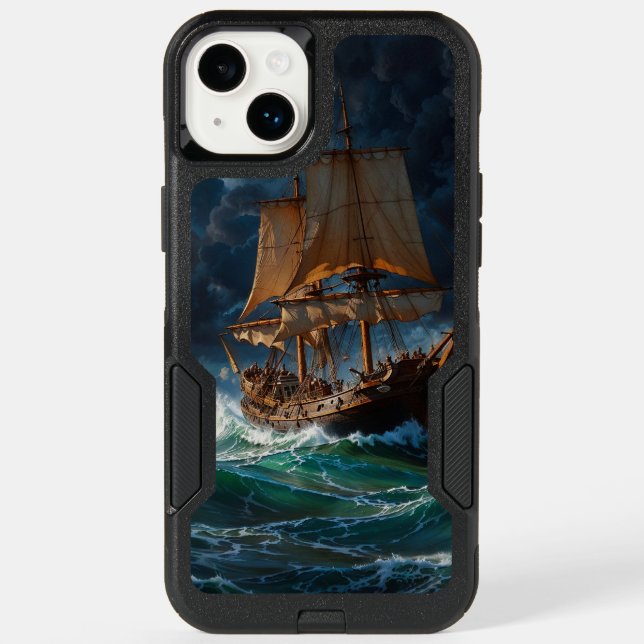 Traversing Chaotic Waves Under Turbulent Clouds Otterbox iPhone Case (Back)