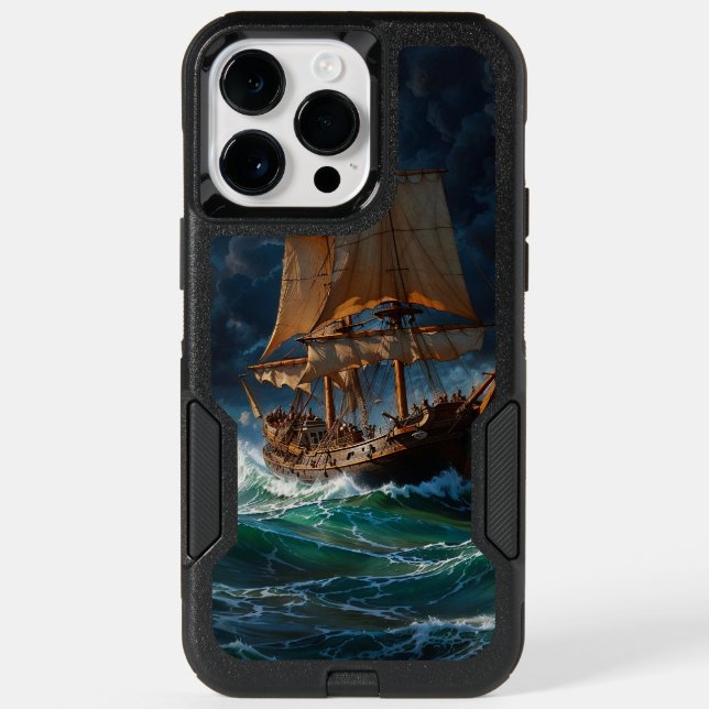 Traversing Chaotic Waves Under Turbulent Clouds Otterbox iPhone Case (Back)