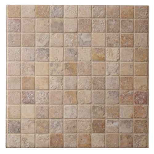 Travertine Mosaic Pattern Ceramic Tile