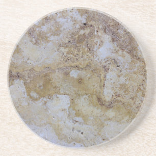 travertine stone look drink coaster