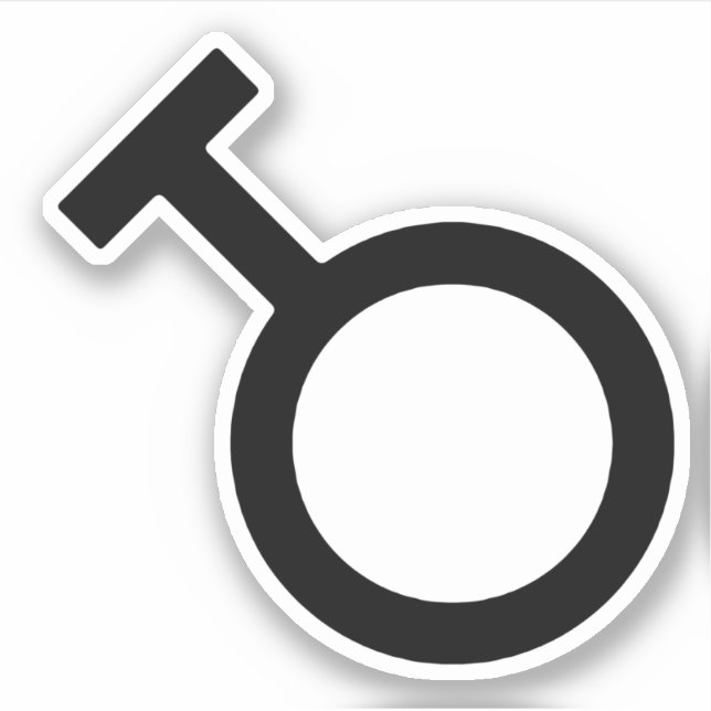 Travesti Gender Symbol Sticker (Front)