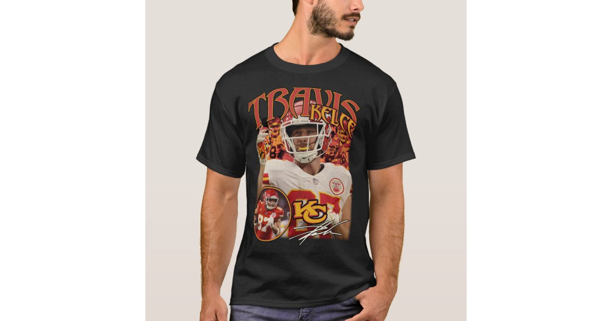 Travis Kelce Vintage 90s Bootleg T-shirt, American Football Shirt