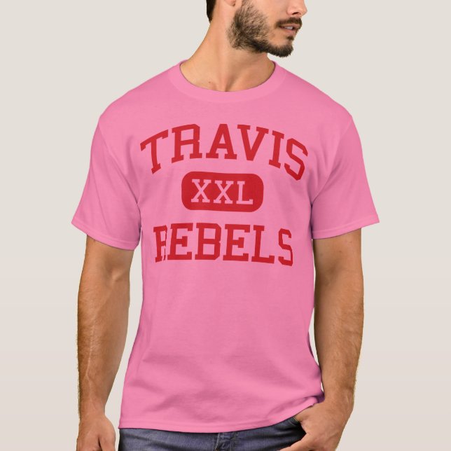 Travis - Rebels - High School - Austin Texas T-Shirt (Front)