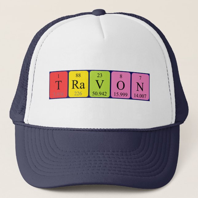 Travon periodic table name hat (Front)
