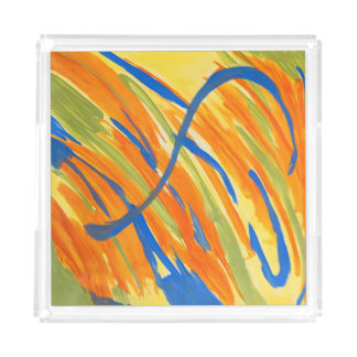 Tray-Bold Abstract Colors Acrylic Tray