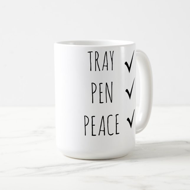Tray, pen, peace  coffee mug (Front Right)