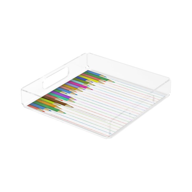 Tray - Vanity - Colored Pencil Lines (Angled)