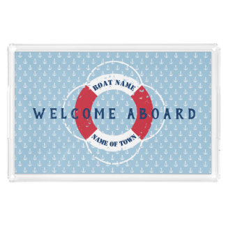 Tray With Nautical Design for Boat or Beach Lover