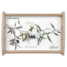 Tray with olive branch