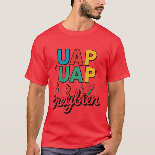 Traybien Retro-Futuristic Lettering T-Shirt (Front)