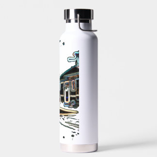 TRC Neon streetcar at stn Insulated Water Bottle