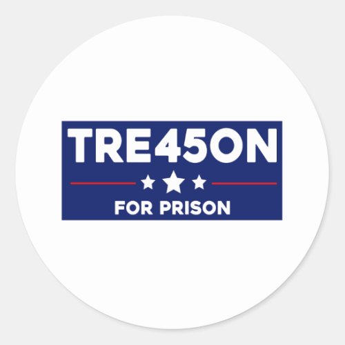 TRE45ON For Prison Classic Round Sticker