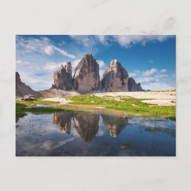 Tre Cime di Lavaredo/Drei Zinnen Dolomite mountain Postcard (Front)