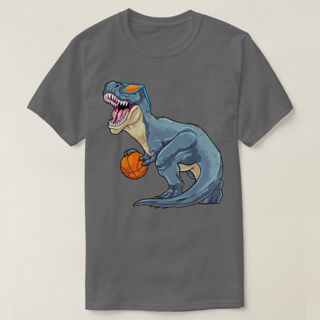 Tre Dinosaur Basketball Cute Sport Toddler Player  T-Shirt (Design Front)