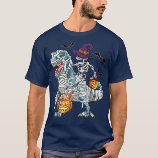 tre dinosaur  Skeleton Riding Mummy Dinosaur  T-Shirt