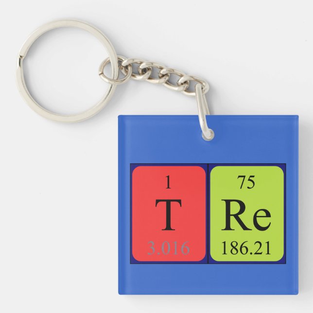 Tre periodic table name keyring (Front)