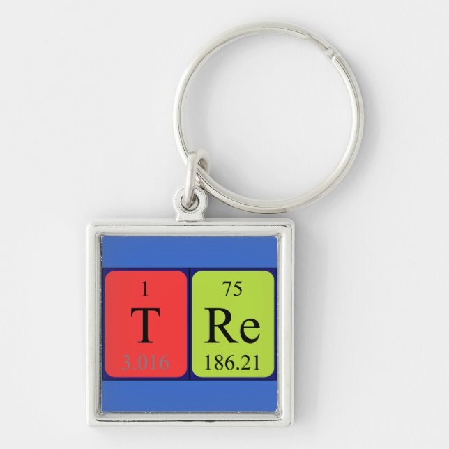 Tre periodic table name keyring (Front)