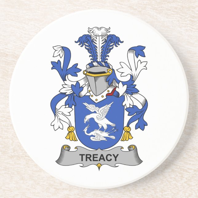 Treacy Family Crest Coaster (Front)