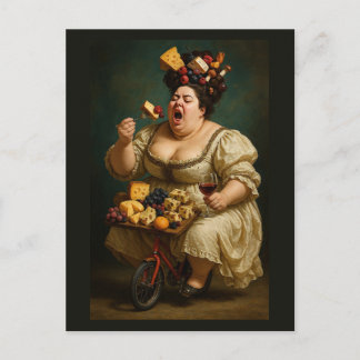 "Tread Lightly, Eat Heavily" Surreal Art Work Postcard