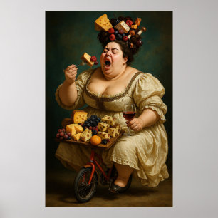 "Tread Lightly, Eat Heavily" Surreal Art Work Poster