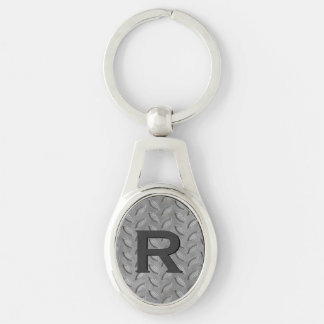 Tread Plate Monogram Key Chain