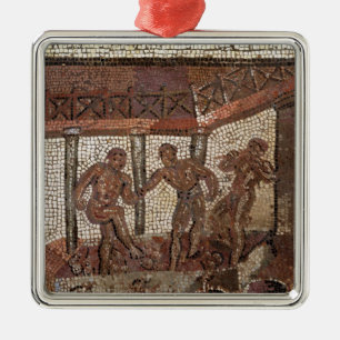 Treading grapes, from Saint-Roman-en-Gal Metal Ornament