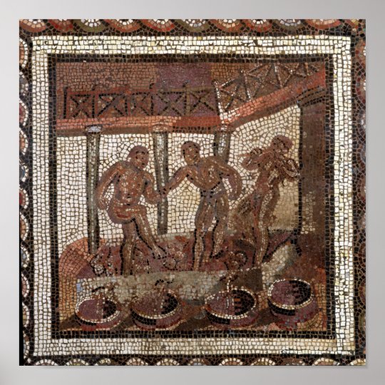 Treading grapes, from Saint-Roman-en-Gal Poster | Zazzle.com