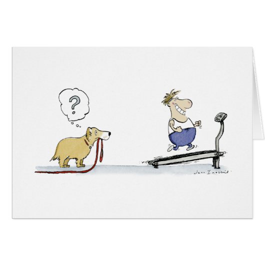 Treadmill Cartoon Cards (Front Horizontal)